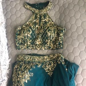 2 Piece Set Prom Dress